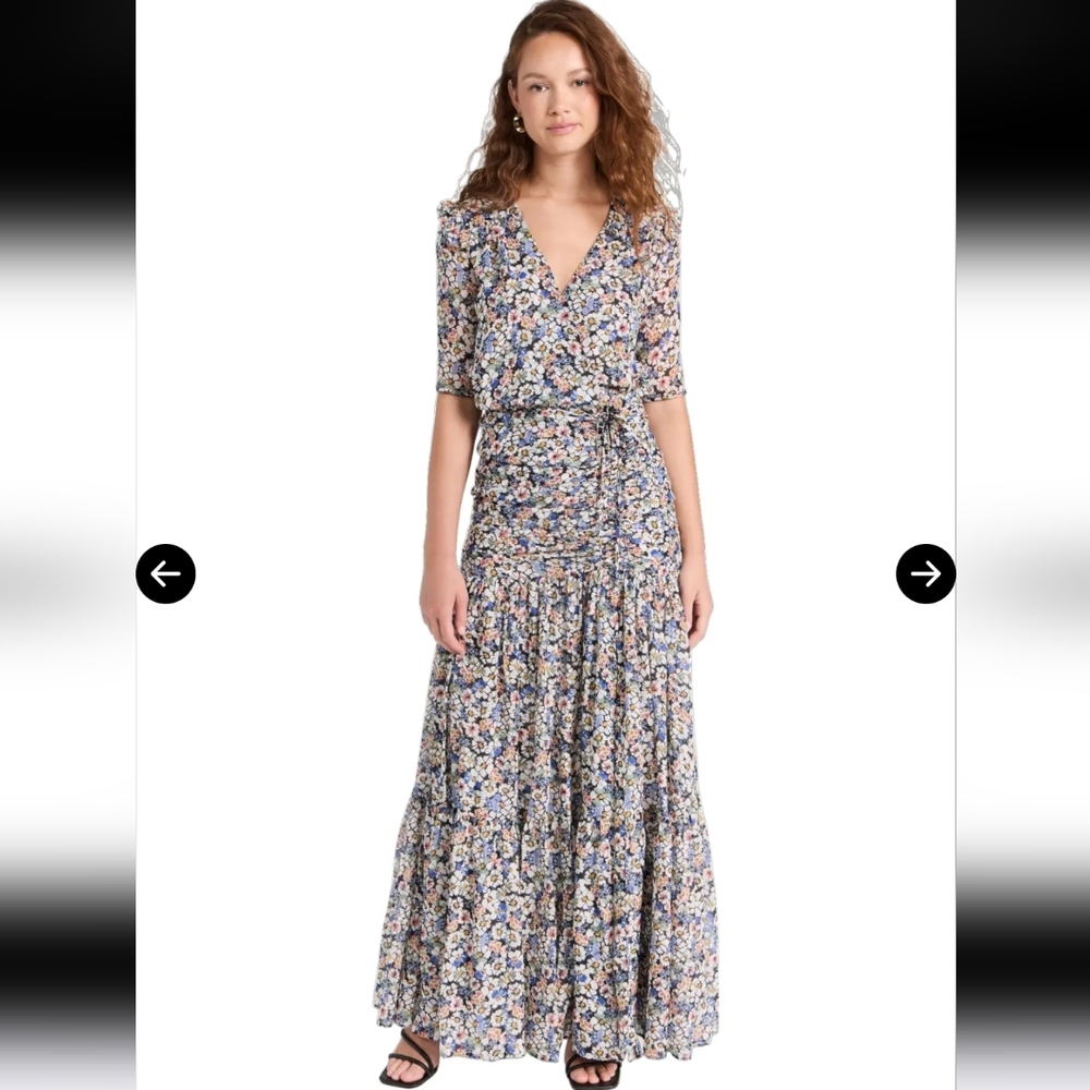 Veronica Beard Multicolor Floral Maxi Dress
